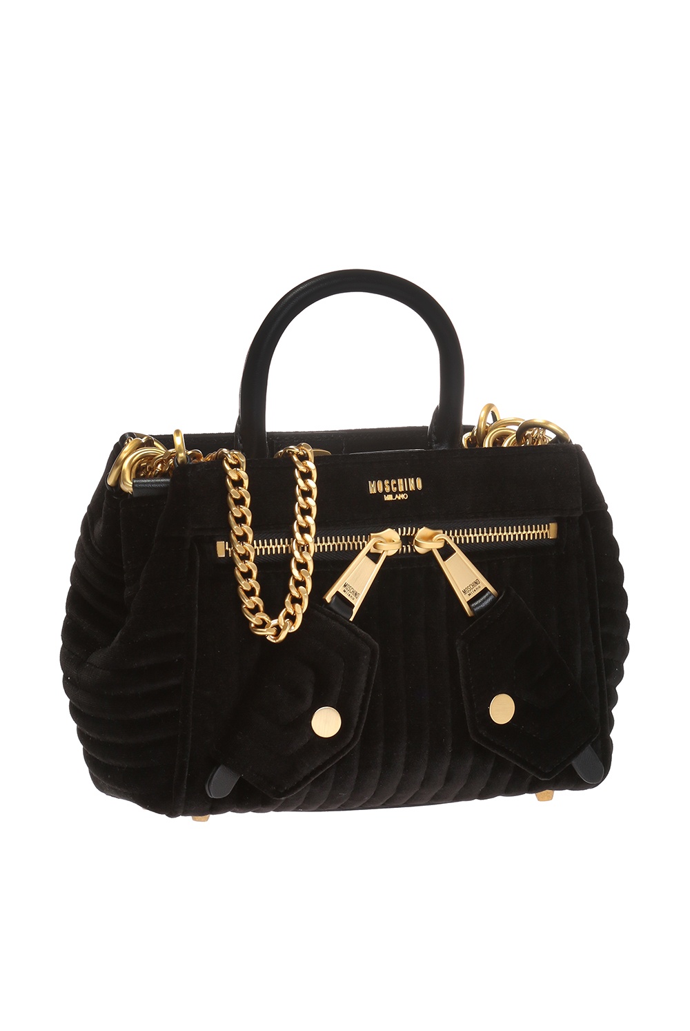 moschino velvet shoulder bag