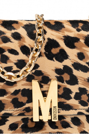 Moschino Prada logo-embossed leather tote bag