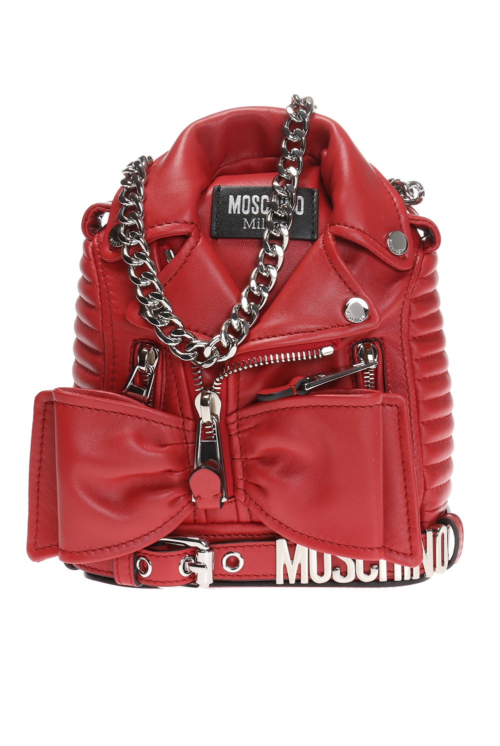 Black Shoulder bag with biker jacket motif Moschino - Vitkac Canada