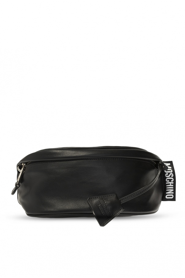 Moschino logo-lettering quilted crossbody bag