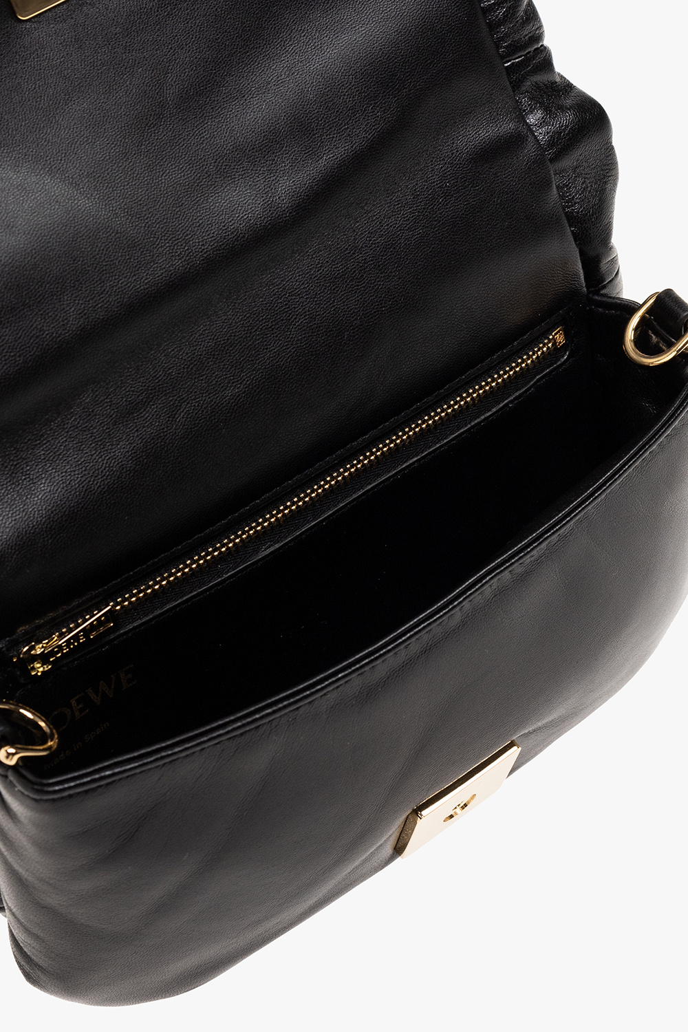 Goya Puffer Mini Shoulder Bag in Black - Loewe