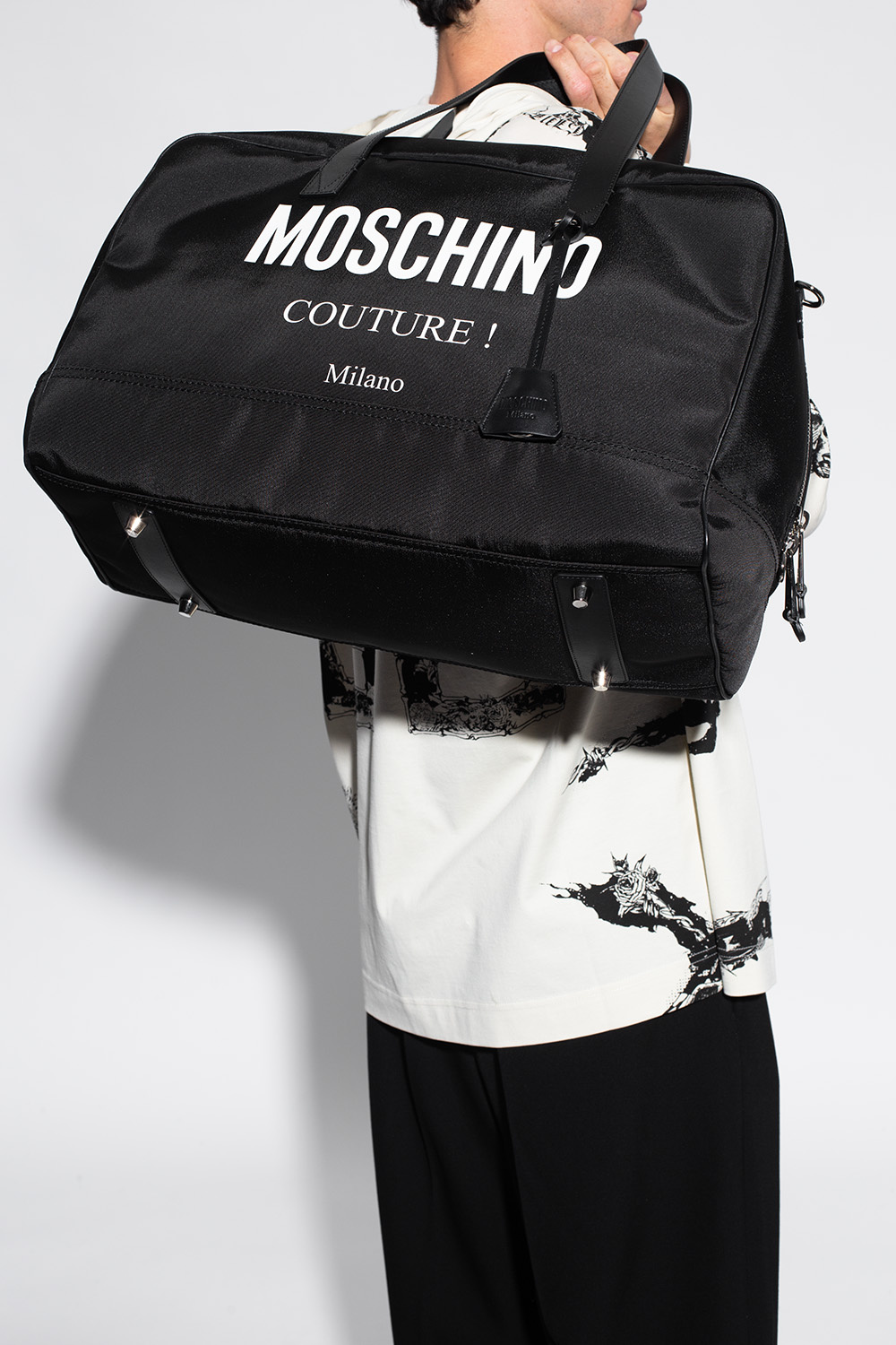 Moschino the hot shot airbrushed 2 0 cross body bag