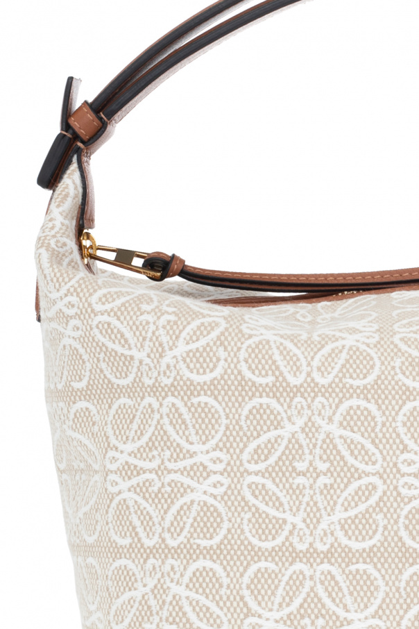 Loewe - Cubi Anagram Jacquard and Leather Shoulder Bag - Womens - Cream