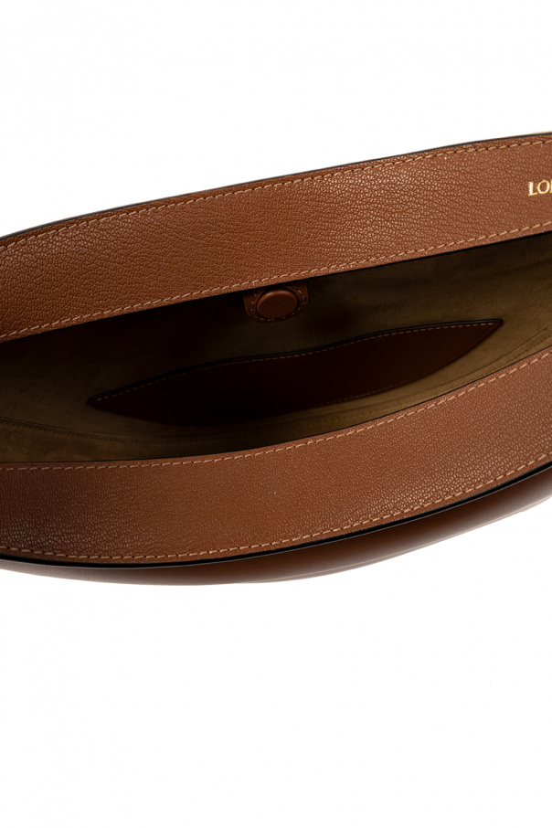 Loewe Heel Duo Two-tone Leather Shoulder Bag in Brown