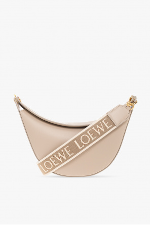 loewe panel flamenco small shearling and suede clutch