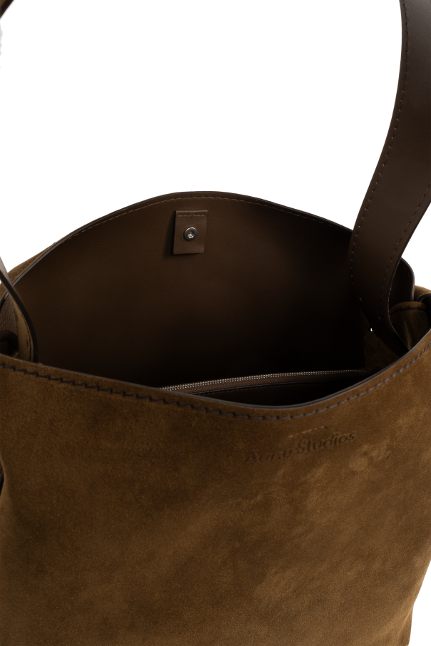 Acne Studios Suede shoulder bag with logo