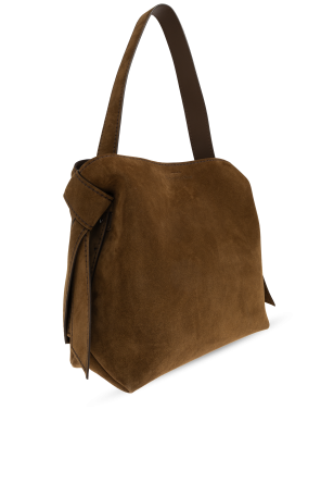 Acne Studios Suede shoulder bag with logo