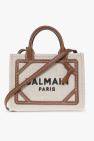 Balmain monogram-plaque debossed zip-top purse