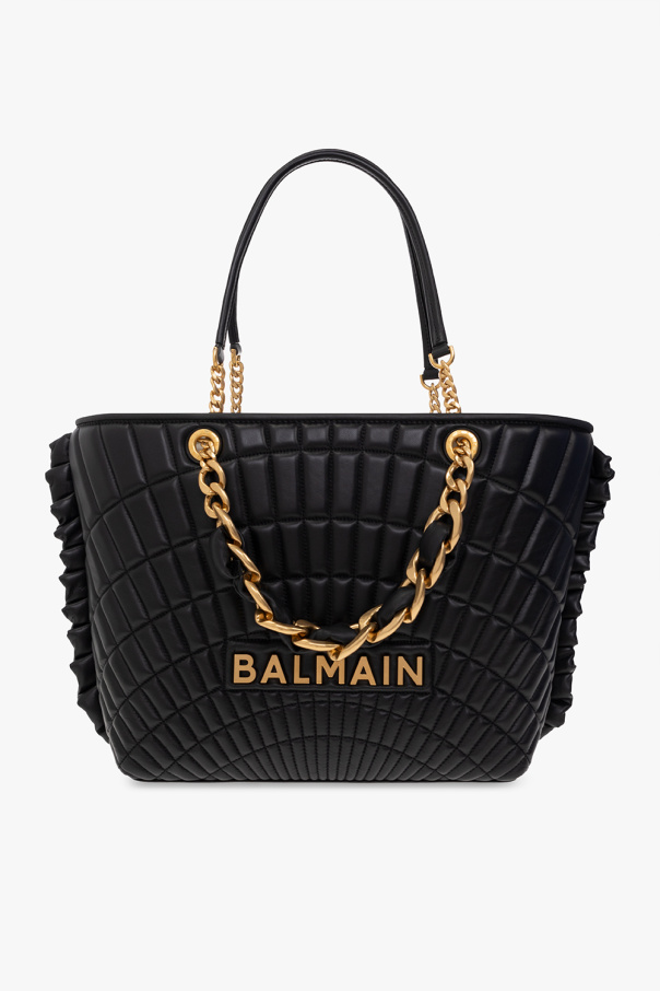 Balmain Black '1945 Soft' shopper bag