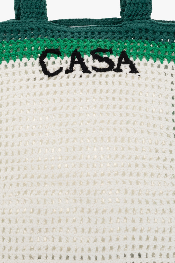 Casablanca Shopper teves bag with logo