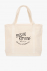 Maison Kitsuné cream Shopper bag with logo