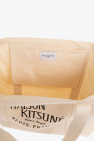 Maison Kitsuné cream Shopper bag with logo