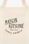 Maison Kitsuné cream Shopper bag with logo
