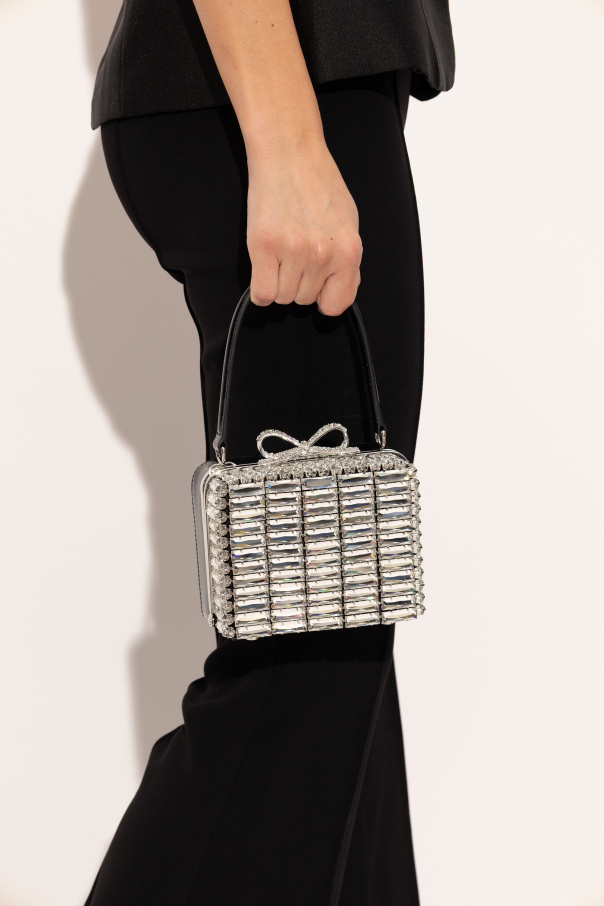 Self-Portrait Handbag with shimmering embellishments