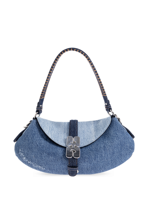 Denim bag with a vintage effect od Ganni