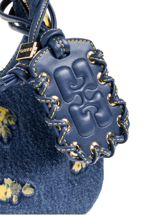 Ganni Denim bag with floral motif