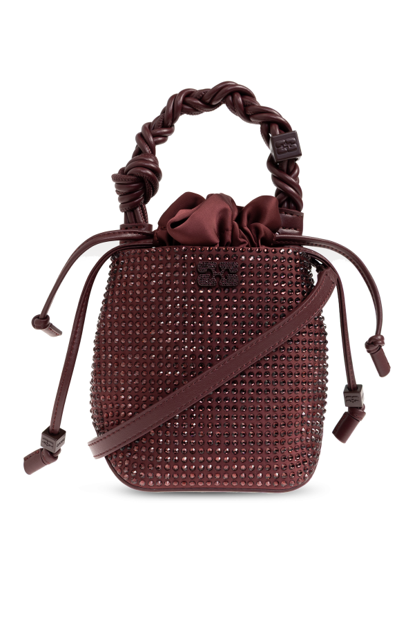 Handbag with shimmering crystals od Ganni