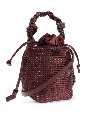 Ganni Bolso de mano con cristales brillantes
