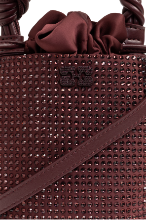 Ganni Bolso de mano con cristales brillantes