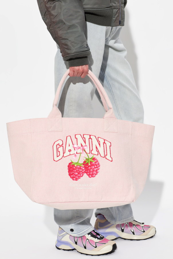 Ganni Shopper bag with logo