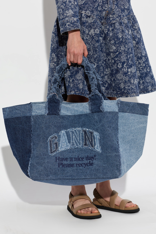 Ganni Shopper-type bag with logo