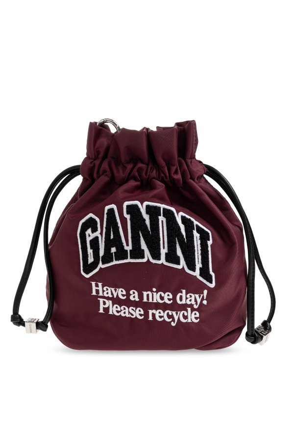 Bag with embroidered logo od Ganni