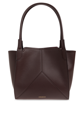 Leather bag with logo