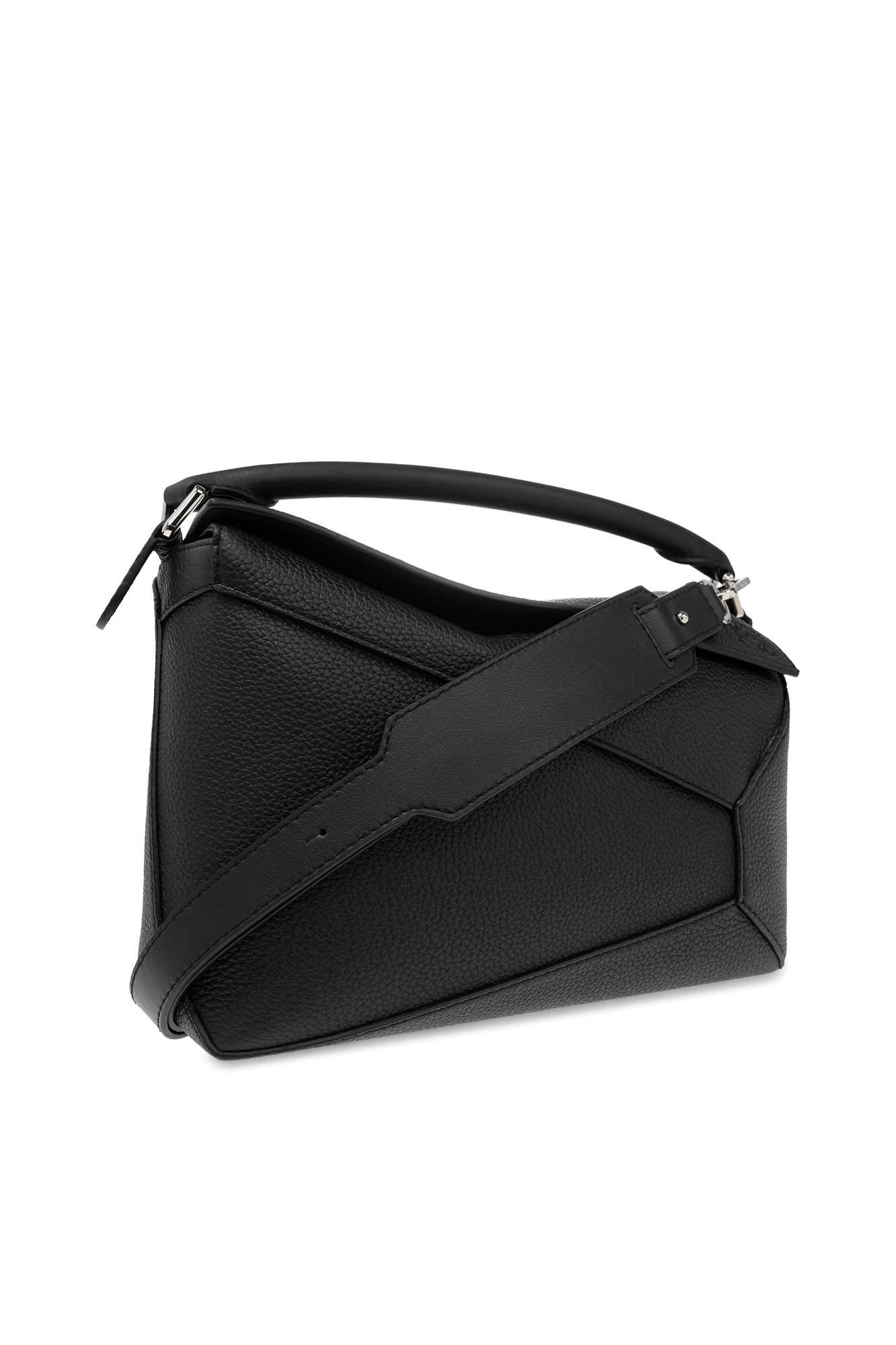 LOEWE, Puzzle Small Grained Leather Bag in Dark Grey