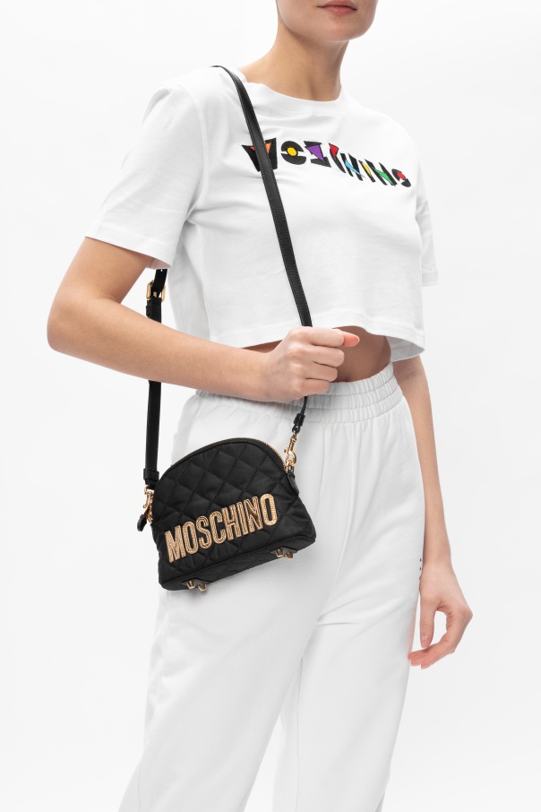 Moschino mini Downtown logo patch backpack