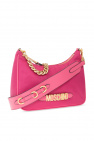 Moschino red leather mini shoulder bag