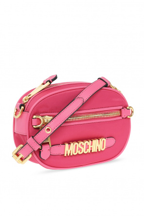 Moschino Dior Be Dior medium model shoulder Logo bag in blue grained leather