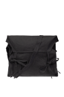 logo-print leather-trim backpack