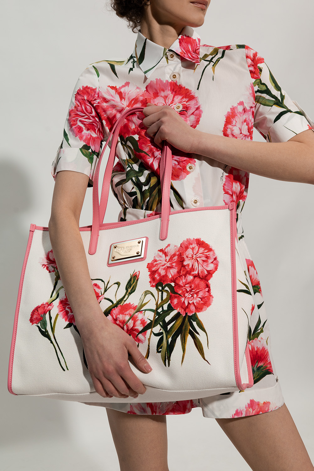 Dolce & Gabbana Shopper bag with floral motif