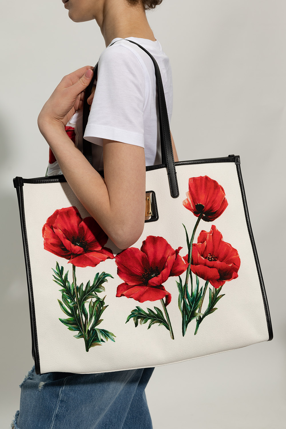 Dolce & Gabbana Shopper bag with floral motif