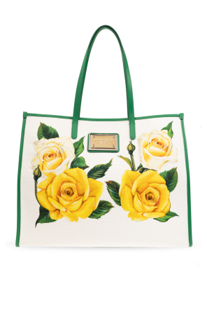 Shopper bag with floral motif od Dolce & Gabbana
