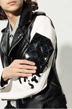Coccinelle leather crossbody bag ‘Prism’ wash bag with geometrical pattern