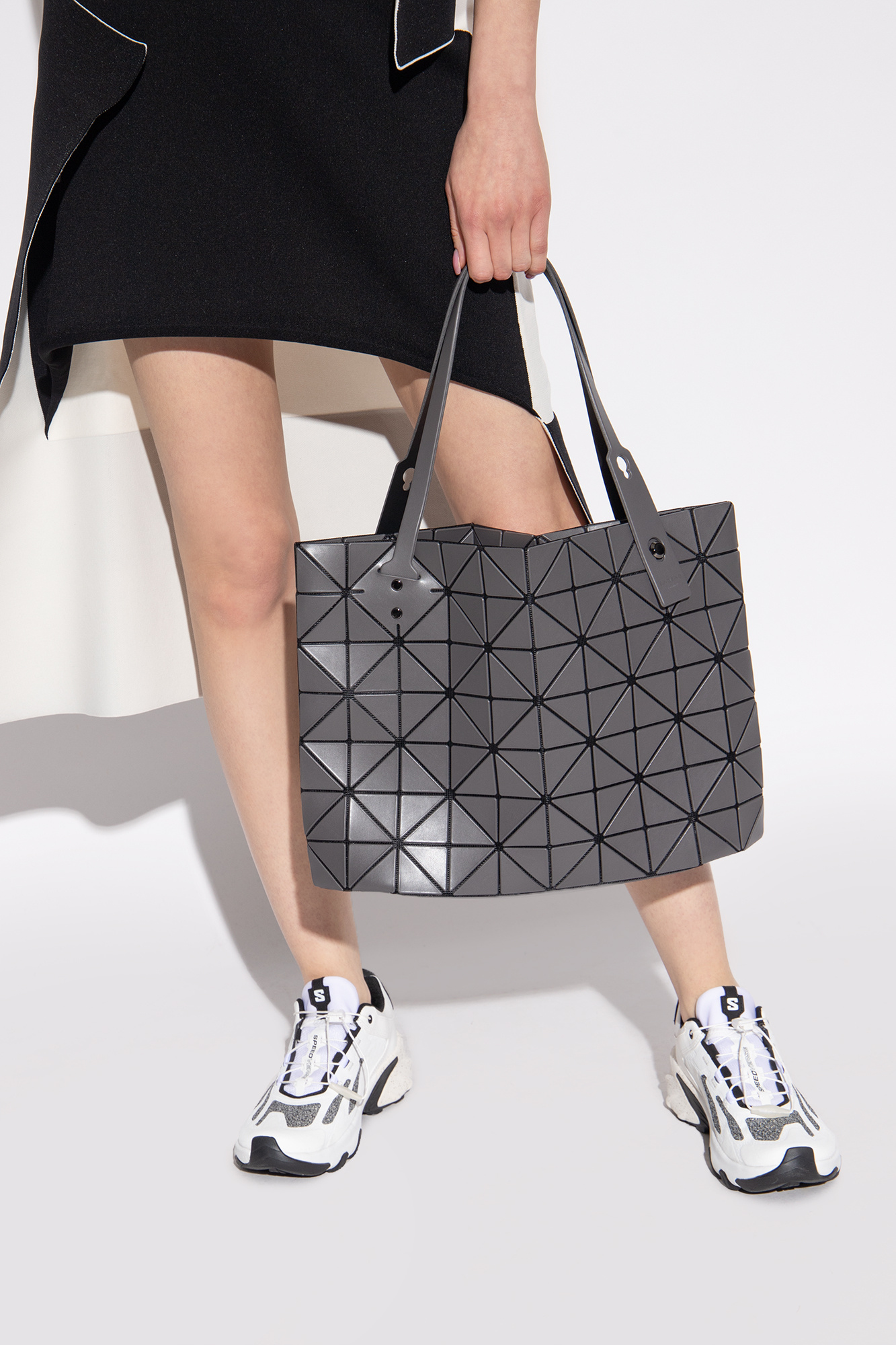 Bao Bao Issey Miyake Rock Matte Tote in Gray