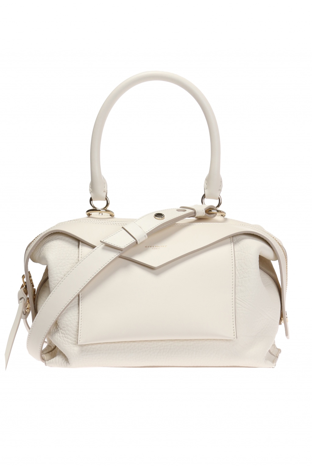 GIVENCHY Sway Small 2Way Leather Shoulder Bag White