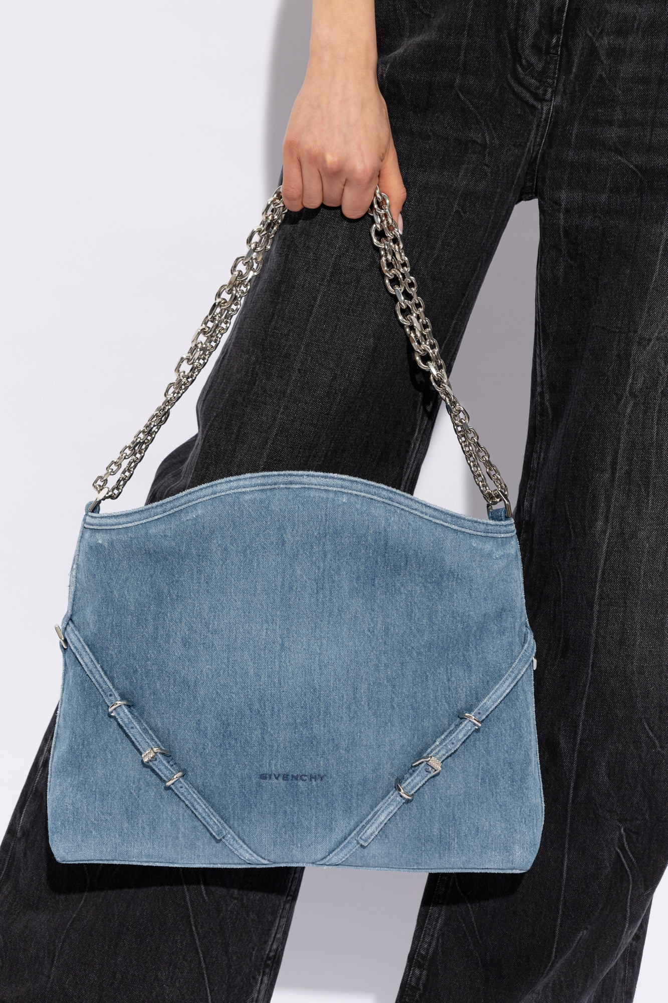 Givenchy ‘Voyou Medium’ denim shoulder bag