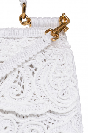 Dolce & Gabbana crochet detail jumpsuit ‘Sicily Medium’ shoulder bag