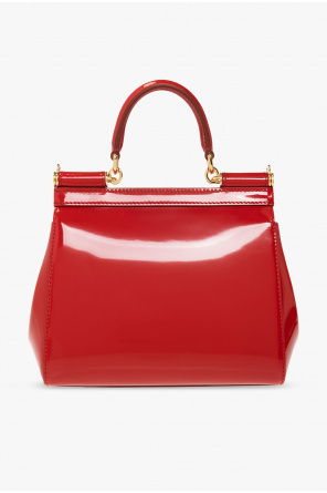 Dolce & Gabbana DG logo-patch tote bag Rot ‘Sicily Small’ shoulder bag
