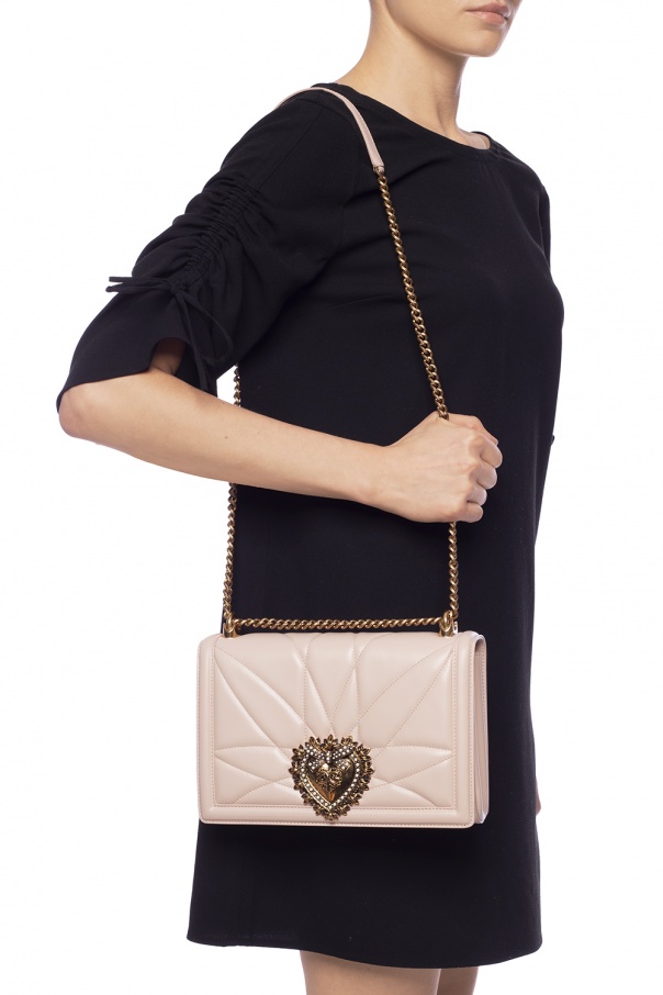 dolce Devotion & Gabbana Kids Flache Sandalen mit Logo Rot ‘Devotion’ womens shoulder bag