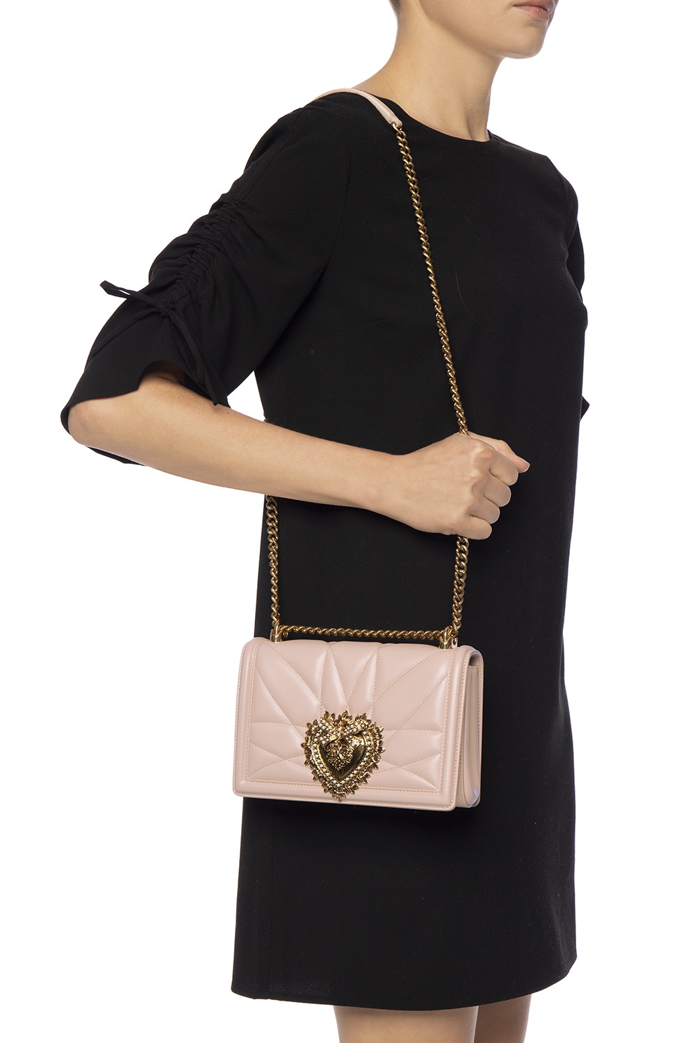 Pink 'Devotion' quilted shoulder bag Dolce & Gabbana - Vitkac France
