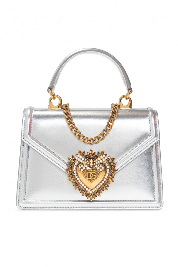 Dolce & Gabbana contrast trims loafers ‘Devotion’ shoulder bag