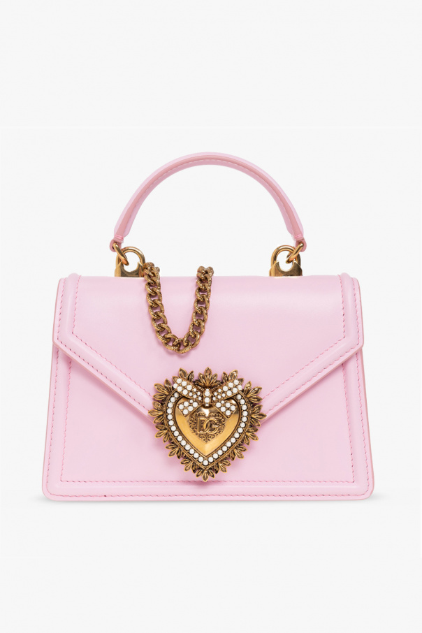 Dolce & Gabbana Dolce&Gabbana Pink Family Patch Leather Clutch Bag