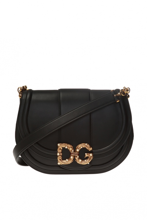 Dolce & Gabbana longuette tube skirt ‘DG Amore’ shoulder bag