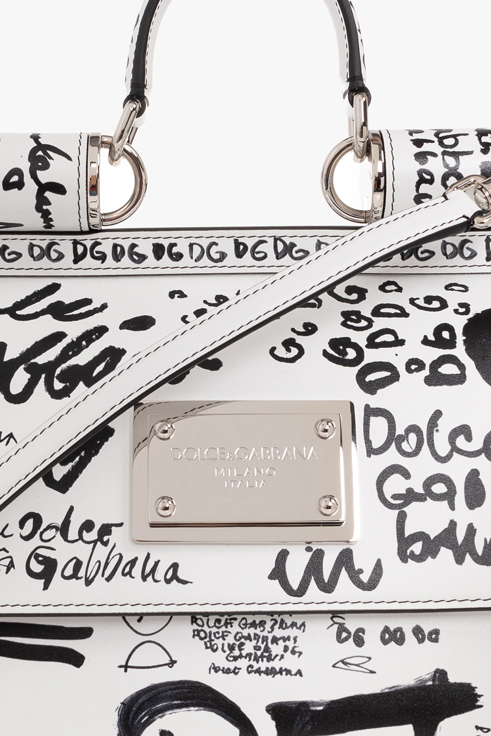Sicily Mini Tote Bag in Silver - Dolce Gabbana Kids