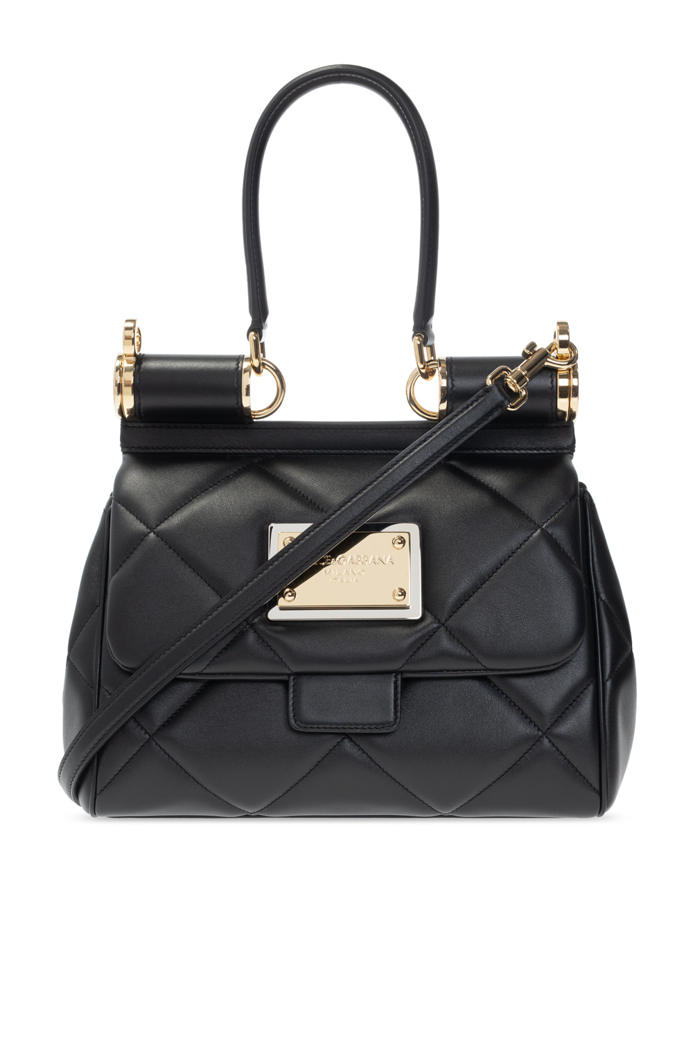 Dolce & Gabbana Sicily Patent Leather Shoulder Bag