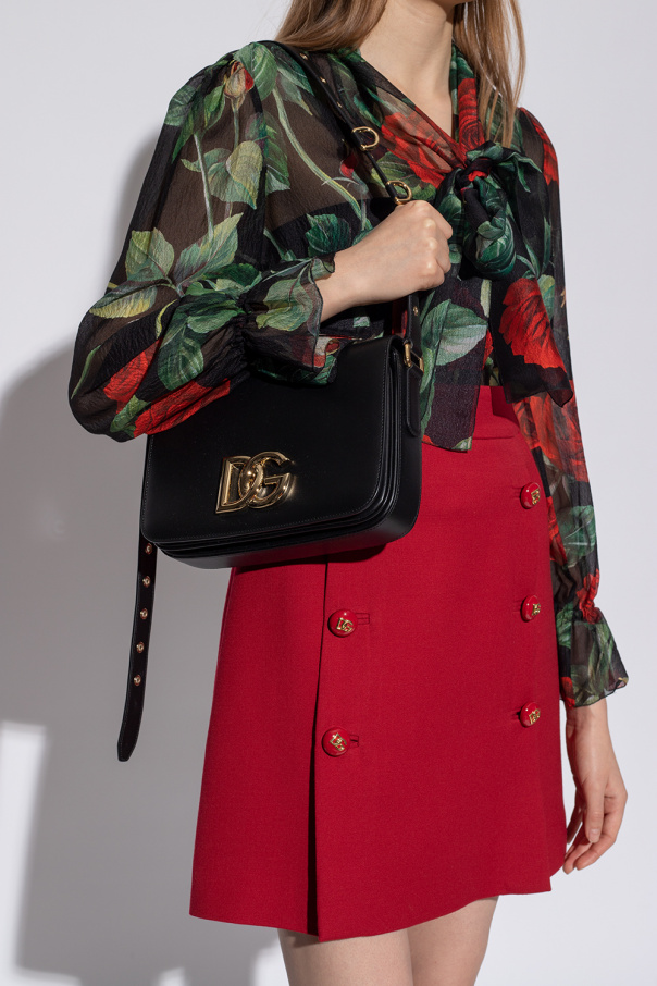 Dolce & Gabbana lambskin logo-plaque neck-strap wallet ‘3,5’ shoulder bag