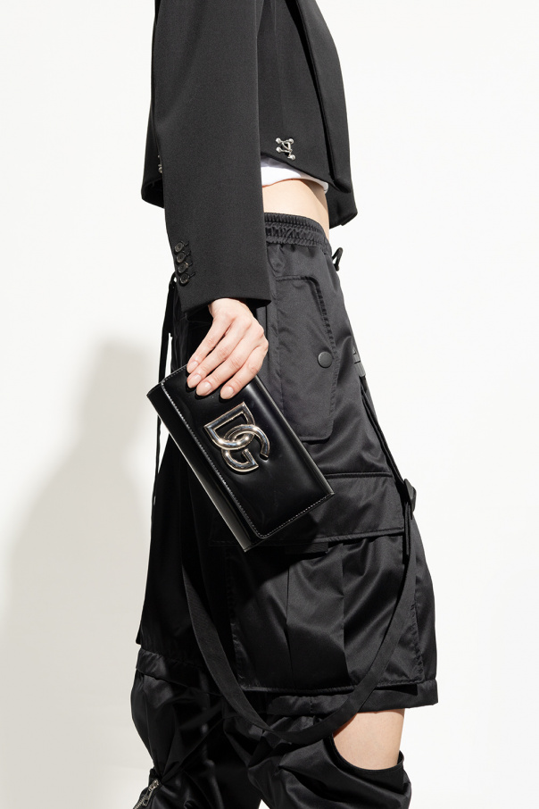 Dolce & Gabbana ripped detail bootcut jeans ‘3.5’ shoulder bag